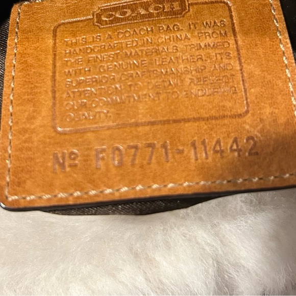 Coach Brown Monogram Crossbody Bag with Gold Buckle - Picture 9 of 9